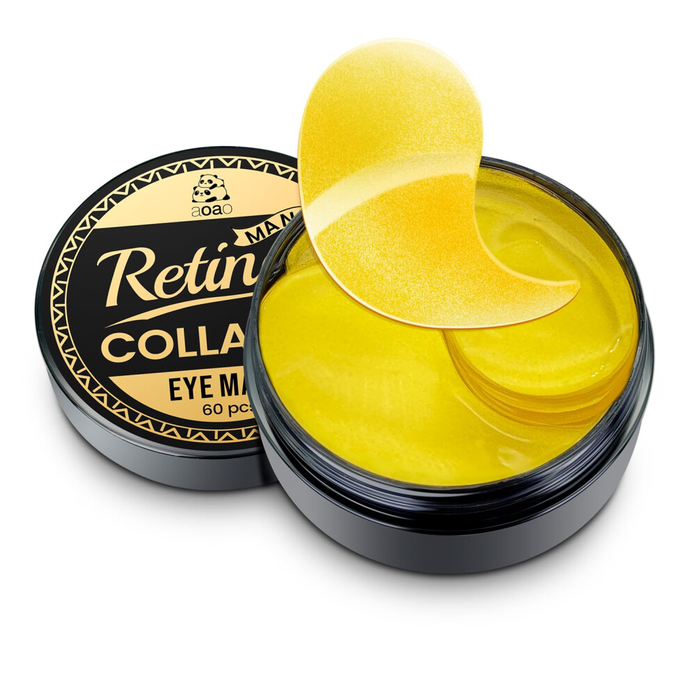 Dark Under Eye Patches For Men With Retinol And Collagen, Reduce Fine Lines, Circles And Puffiness