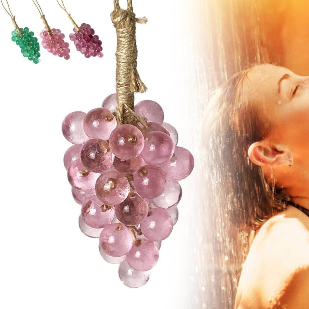 Handmade Transparent Grape Soap on a Rope with Natural Glycerin, Deep Hydration and LongLasting Scent