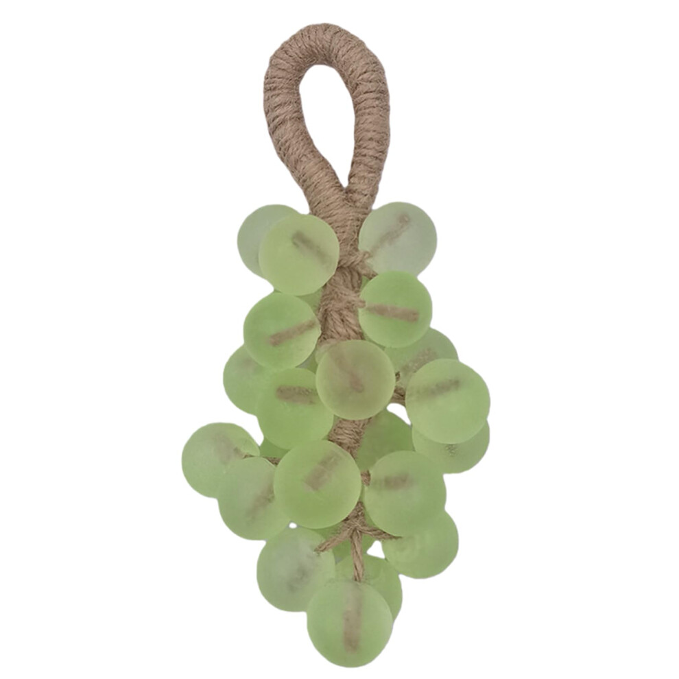 Grape Soap Bar with Hanging Rope, Handmade Decorative Crystal Grapes, Realistic Shape, Green