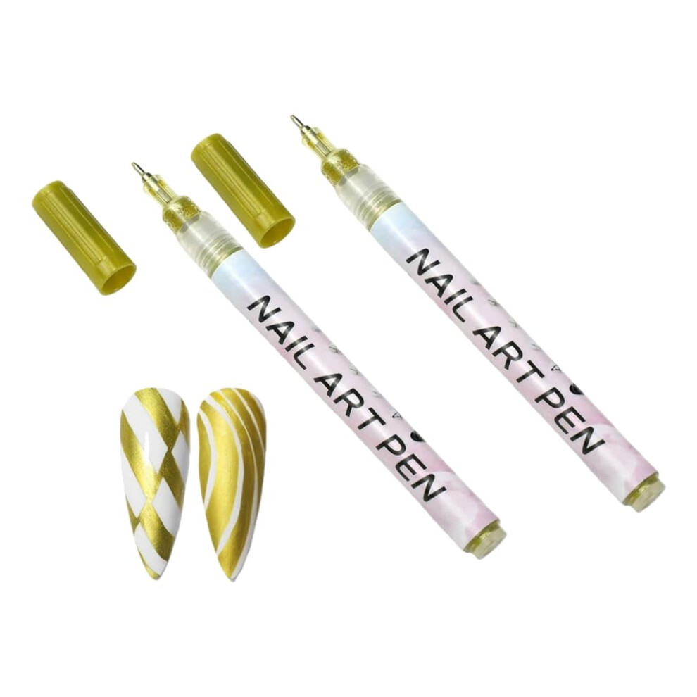 Nail Art Pen Set with Precise 0.5mm Fine Tip, 12 Vibrant Colors for Drawing and Painting Designs