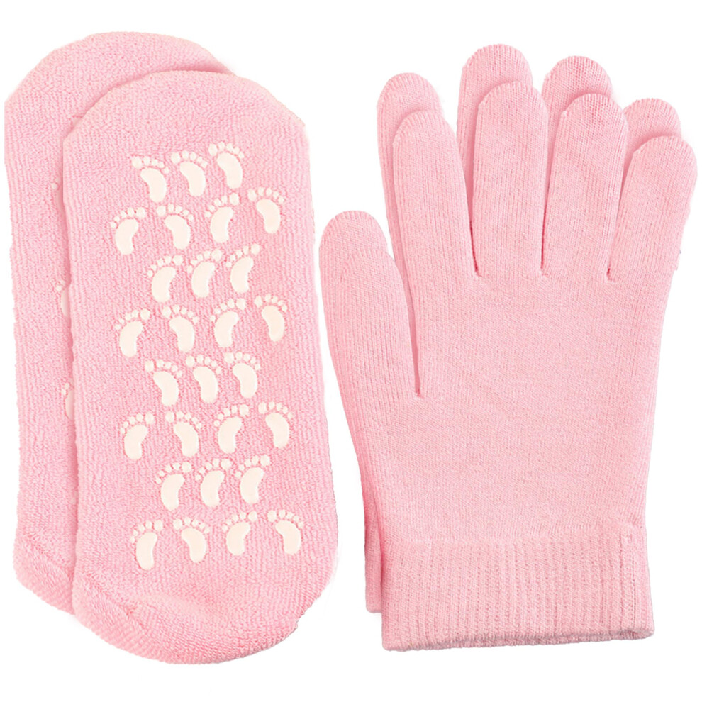Moisturizing Gloves and Socks Set with Gel Spa Design for Deep Hydration and Overnight Softening