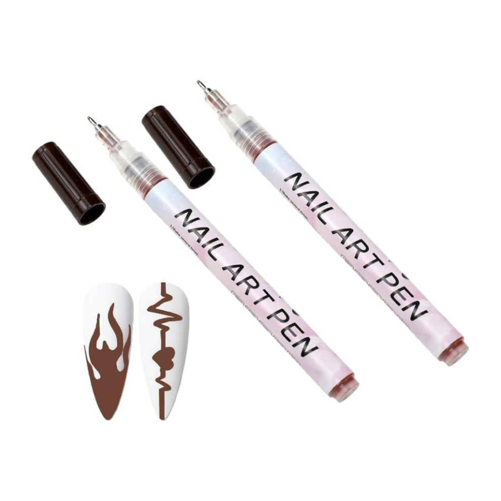 Nail Art Pens 12 Color Set with Precise 0.5mm Fine Tip for DIY Nail Drawing and Painting