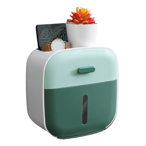 Grüne Taschentuchbox-Abdeckung, ABS/PP, 215  130  220 mm 1