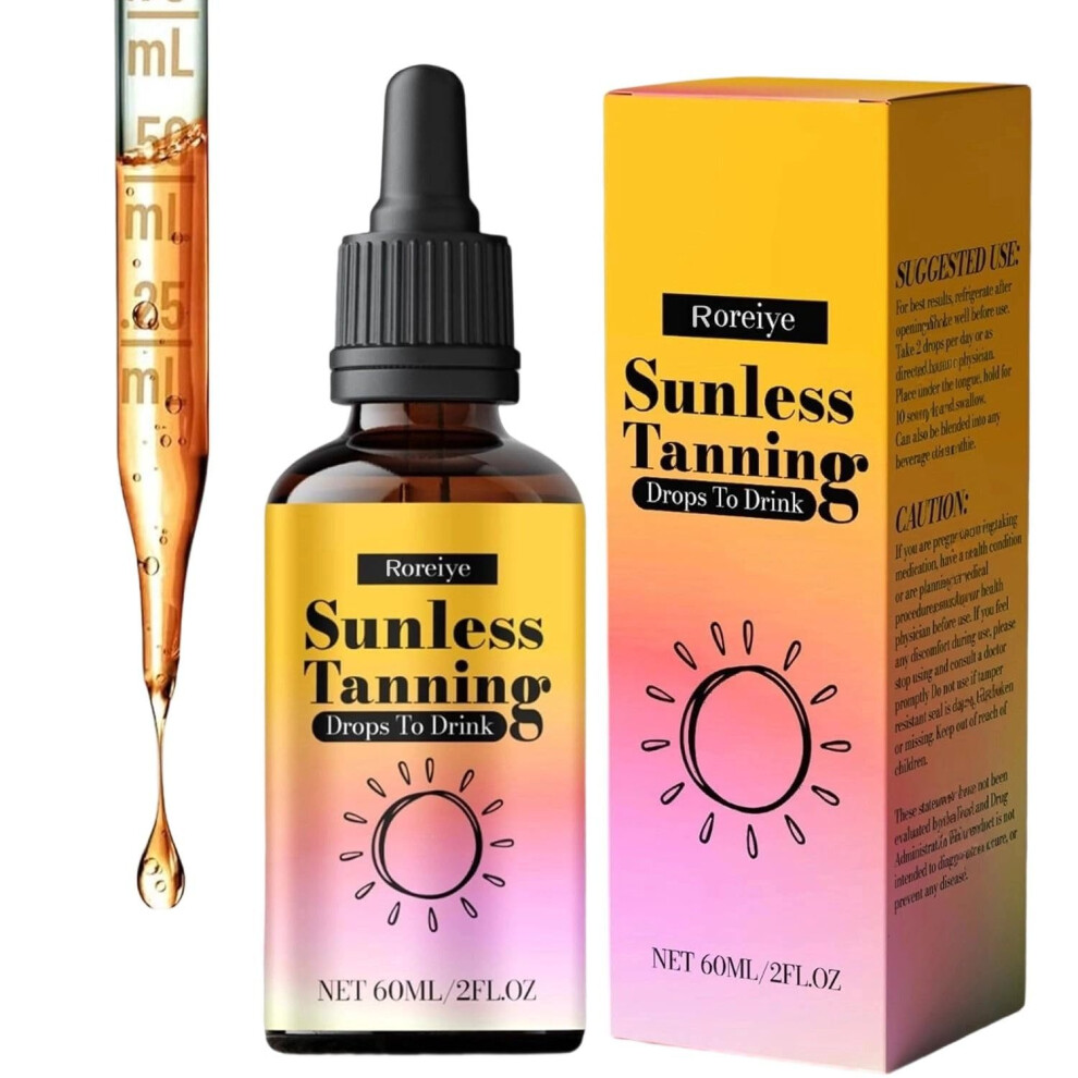 Sunless Tanning Drops to Drink for Gradual Natural Glow and  Tan Intensity