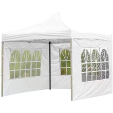 Outdoor Canopy Tent Side Wall Cover - Heavy Duty Waterproof Folding Shelter Side Cover for Commercial Use (White)
