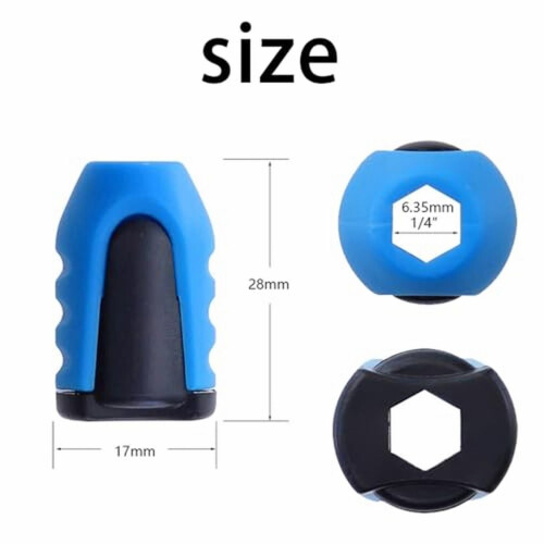 Screwdriver Bit Holder Ring Compatible with Hex Screwdrivers & Power Bits - Magnetizer Tool for Driver Bits 2