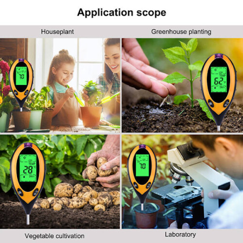 4 in 1 Soil PH Tester Moisture Meter for Garden Lawns 2