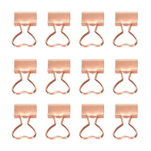 Hollow Design Binder Clips for Papers, Crown Heart Designs Metal Binder Clips Multi Function and Versatile, Strong Clamping Force for Secure Document