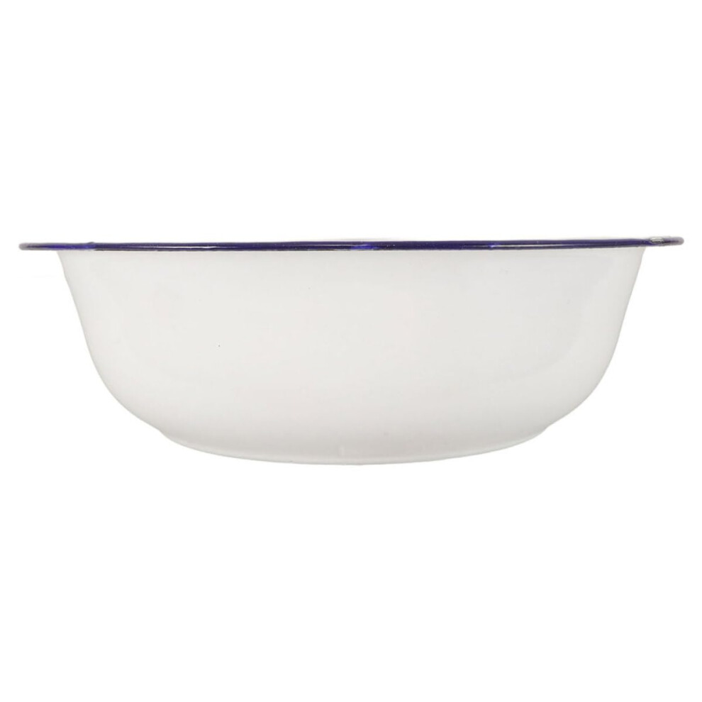 White Vintage Enamel Wash Basin With Rustresistant Easyclean Surface For Foot Soak And Home Spa