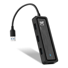 6-in-1-Dockingstation mit USB-Hub-Adapter, 4 USB 3.1 Gen 2-Anschlüssen (10 Gbit/s), TF-Kartenleser und Steckplätzen für PC, Notebook und Laptop