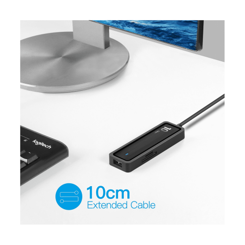 Προσαρμογέας USB HUB 6 σε 1 για σταθμό σύνδεσης με 4 θύρες, υποδοχές ανάγνωσης TF USB3.1Gen2 1