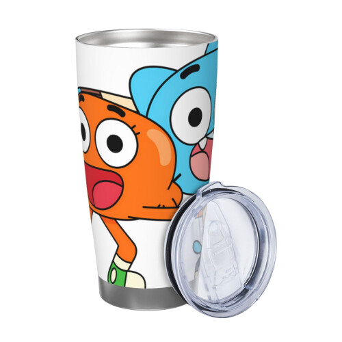 Ο καταπληκτικός κόσμος του Gumball20oz ποτήρι, κούπα ταξιδιού καφέ από ανοξείδωτο 1