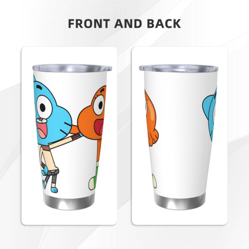 Ο καταπληκτικός κόσμος του Gumball20oz ποτήρι, κούπα ταξιδιού καφέ από ανοξείδωτο 2