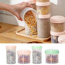 SUSUchens 1100 ml Transparentes Vorratsglas mit Deckel, staub- und feuchtigkeitsdicht, für Süßigkeiten, Getreide, Nüsse, Reis, Bohnen – Rosa,
