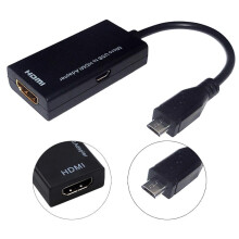 Simyoung MHL Male Micro USB 2.0 naar HDMI Female adapterkabel voor Android-telefoons, tablets en tv's (1080p HD-adapter met MHL-functie)