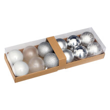 Weihnachtskugel-Anhänger, bruchsichere Deko-Ornamente, 60 mm, 12er-Pack, passend zum Aufhängen am Weihnachtsbaum