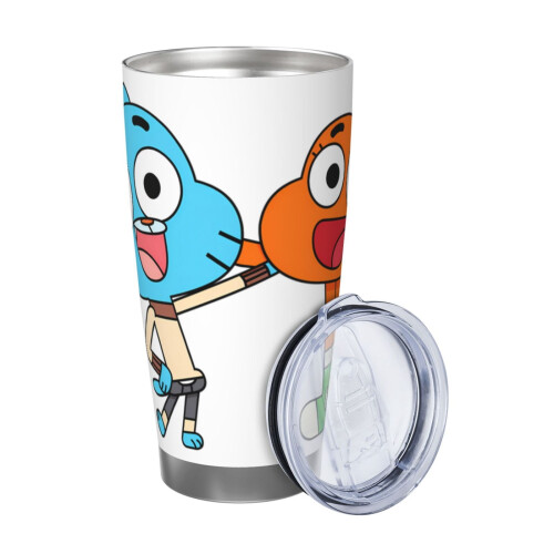 Ο καταπληκτικός κόσμος του Gumball20oz ποτήρι, κούπα ταξιδιού καφέ από ανοξείδωτο 1