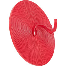 10M Dubbelzijdige leren band, plat koord, DIY leren riem voor het maken van tasriemen, leren riemen, meubelgrepen (Rood)