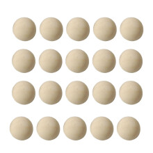 Linaichen 100 stuks onbewerkte houten ballen - natuurlijke halve bollen voor doe-het-zelf knutselprojecten (25 mm)