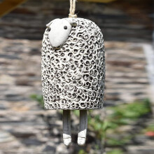 Reducere! Clopoței de vânt rustici frumoși cu animale Poaug, decor de grădină lucrat manual în stil boho, clopoței de vânt la reducere B
