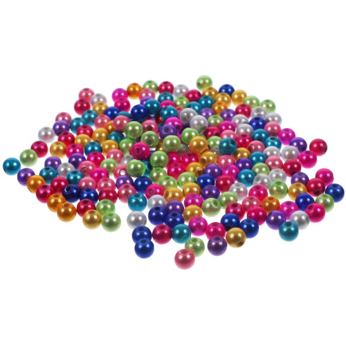 Mizh200pcs Ακρυλικές Στρογγυλές Χάντρες Κολιέ Κατασκευή Χάντρες DIY Κατασκευή 1