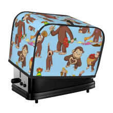 Husă pentru prăjitor de pâine Curious George, 2 felii, husă anti-praf și protecție împotriva amprentelor - poliester, huse pentru
