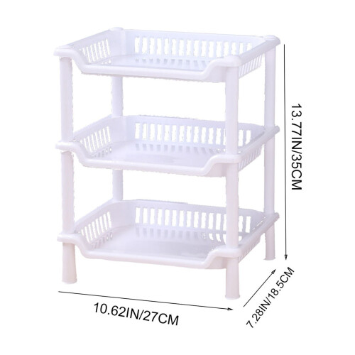 3-Tier Kitchen Storage Rack, Plastic Organizer for Kitchen & Bathroom, Multifunctional Sorting Rack, Compatible with YOBOLK 1