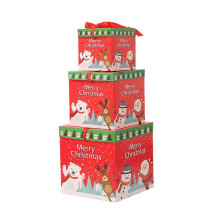Poaug Weihnachtsschmuck-Sonderangebot, Bobasndm3 Stück karierte Nistboxen mit Deckel, passend zur Weihnachtsdekoration, verschiedene Größen zum