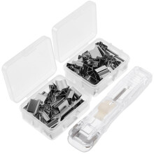 Mizh1 Set van navulclips nietmachine Navulbare papiernietmachine met clipdispenser Nietmachine voor dossiers Kantoorartikelen