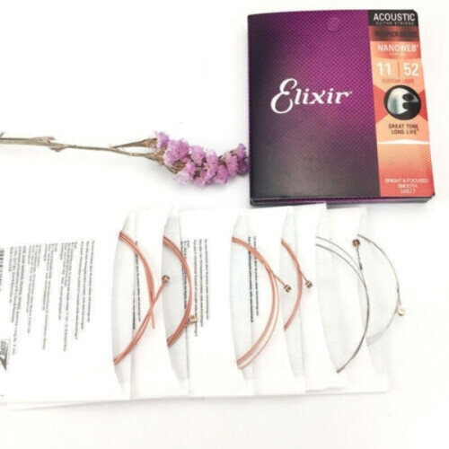 Χορδές ακουστικής κιθάρας Elixir Nanoweb Phosphor Bronze Light16027 2