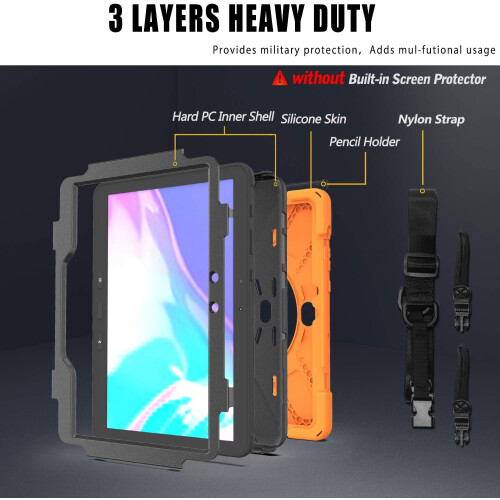 Capa compatível com Samsung Galaxy Tab Active PRO 10.1 e Galaxy Tab Active 4 PRO, resistente e à prova de choque e quedas. 1
