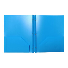 Cartella colorata con tasche e fermagli Cartelle colorate per ufficio e scuola con fermagli (blu)