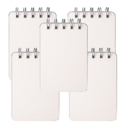 5 bucăți blocnotes portabil cu spirală liberă, blocnotes mini, blocnotes simple (punct) 2