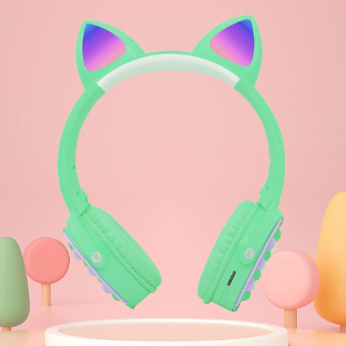 Kabelloses Bluetooth-Headset mit Pop-Bubble-Technologie, kompatibel mit iPhone und Android – Cyan-Cat 1