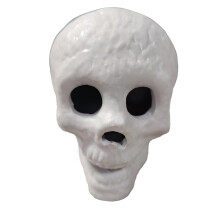 Udsalg! Realistisk keramisk Halloween-kranie, kompatibel med bålsteder, genanvendelig dekoration til fest, grill, bål, lejrbål, pejse