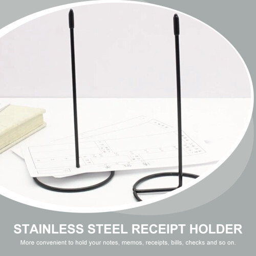 Eease 2pcs Bill Fork Receipt Holder for Restaurant Desk 2