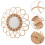 Boho Sunburst Woven Hanging Mirror - Rustic Rattan Round Makeup Decor 2