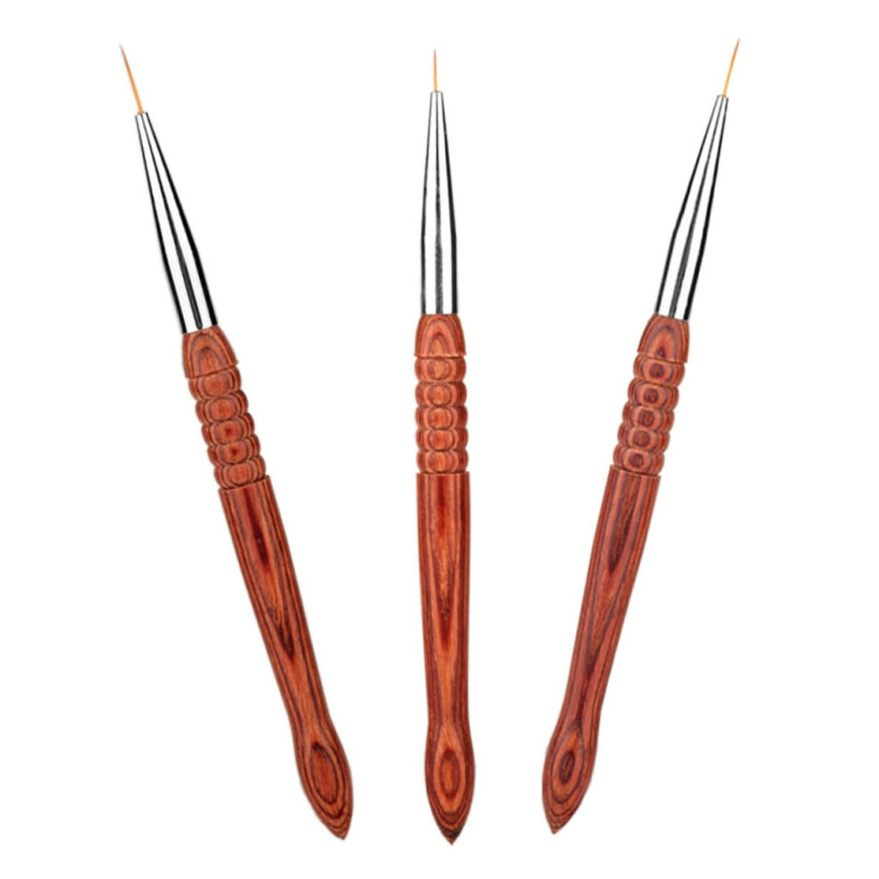 Professional 3pcs Nail Art Liner Brush and Dotting Pen Set for Precise Lines and Salon Designs