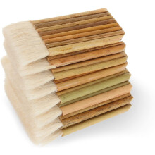 8er-Pack Hake-Pinsel für Aquarell, Töpferei, Keramikmalerei, Waschen, Staubwischen, Schafhaar, Bambusgriff – Geeignet für Kunst- und