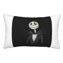 Kissenbezüge mit Nightmare Before Christmas-Motiv, weicher, flauschiger Kissenbezug mit Reißverschluss, 50 x 75 cm, für Schlafzimmer und Sofa,