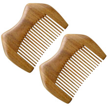 2 Pcs Comb Hair for Men Anti-static Travel Accessory Massage Sandalwood Horn Natural Wooden