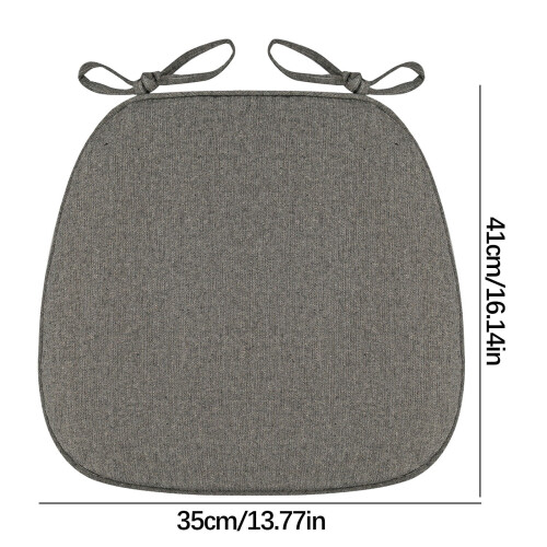 Μαξιλάρια καρέκλας Summercome σε σχήμα D 16,14'' x 13,77'', γκρι, με κορδόνια, αφαιρούμενο & 1