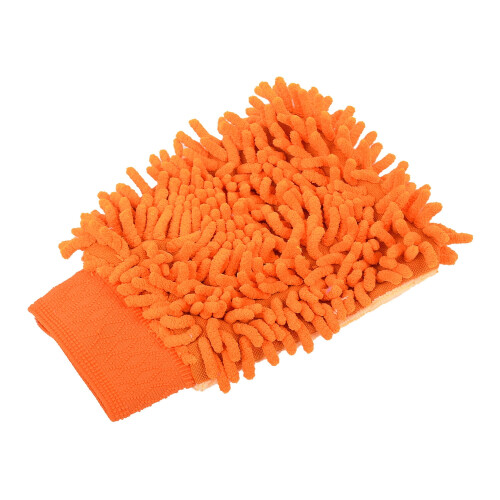 Guanto in microfibra e ciniglia delicato per lavaggio auto, pulizia e spolveratura. Venditore statunitense.