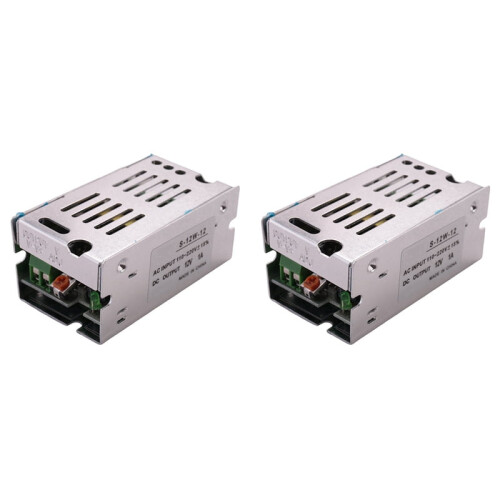 Μετατροπέας τροφοδοτικού 2X AC110-220V12V1A12W για λωρίδα LED