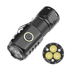 Lanternă multifuncțională cu 3 LED-uri cu 3 ochiuri, încărcare TYPE-C, mini lumină puternică compatibilă cu electrocasnice inteligente