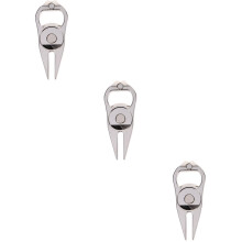 3 Pcs Golf Balls Golf+balls Golf Bals Golfs Device Golfs Divot Fork Golf Fork Beer Metal Zinc Alloy
