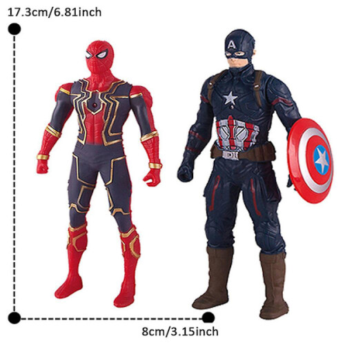 Iron-man Spider-man Φιγούρες Δράσης Captain America Παιχνίδι με Φωτιστικό Γραφείου Δώρο 2
