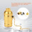 Light Holder - E27 Aluminum Vintage Light Socket with Pull Chain Desk Table Lamp Lighting Holder Screw Base(golden) 4