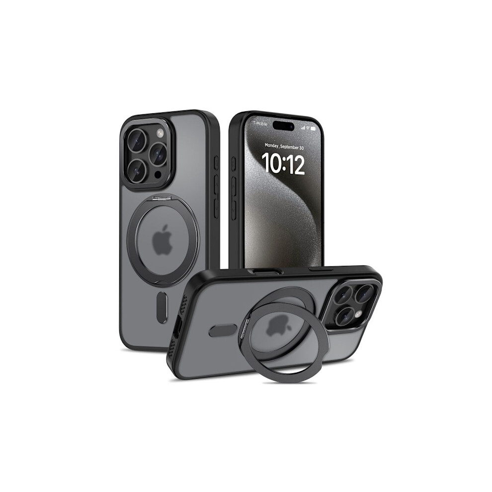 Tech-Protect Compatible With Iphone 16 Pro Case Magsafe Magring Matt Black 9340258874512
