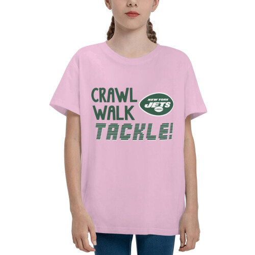 Παιδικό κοντομάνικο μπλουζάκι NY_Jets για αγόρια και κορίτσια με λογότυπο